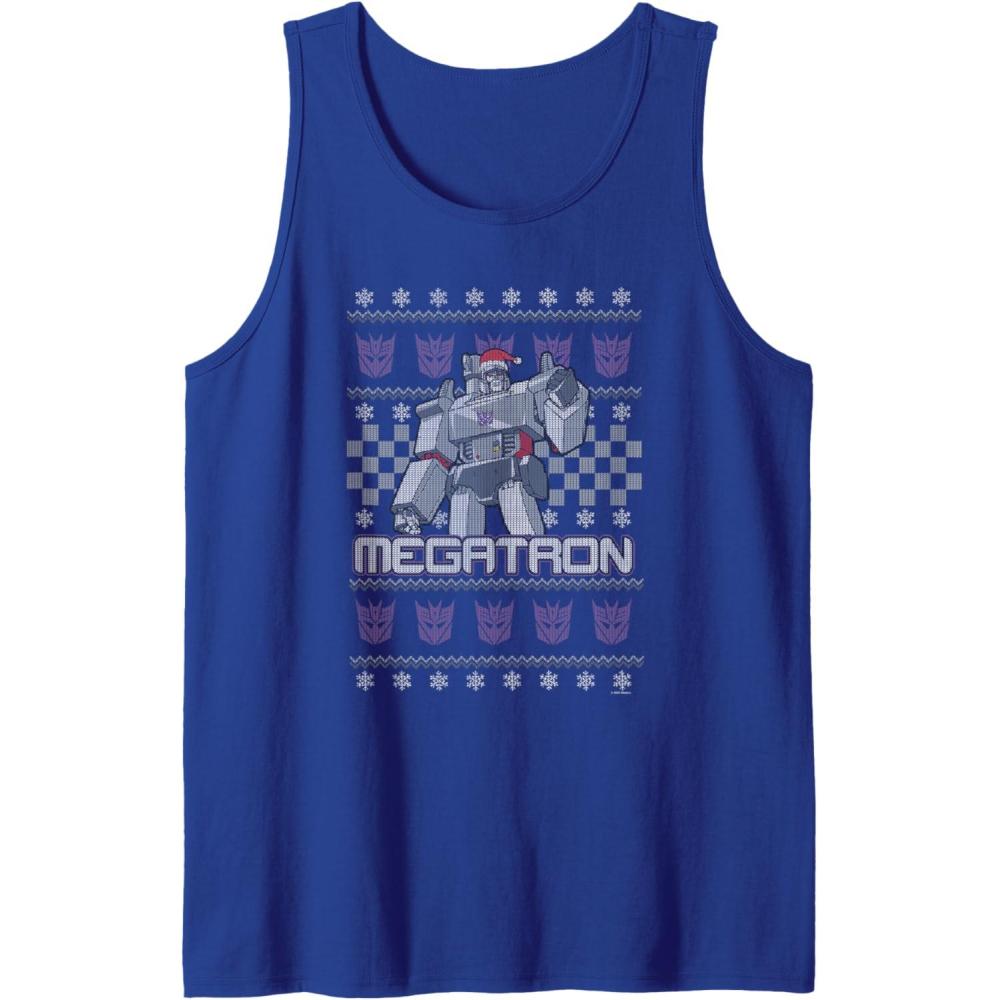 imageTransformers Christmas Megatron Ugly Sweater Tank TopRoyal Blue