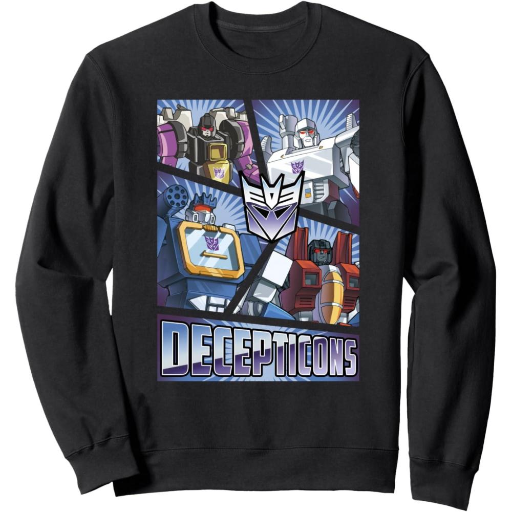 imageTransformers Decepticons Cut Up Panels SweatshirtBlack