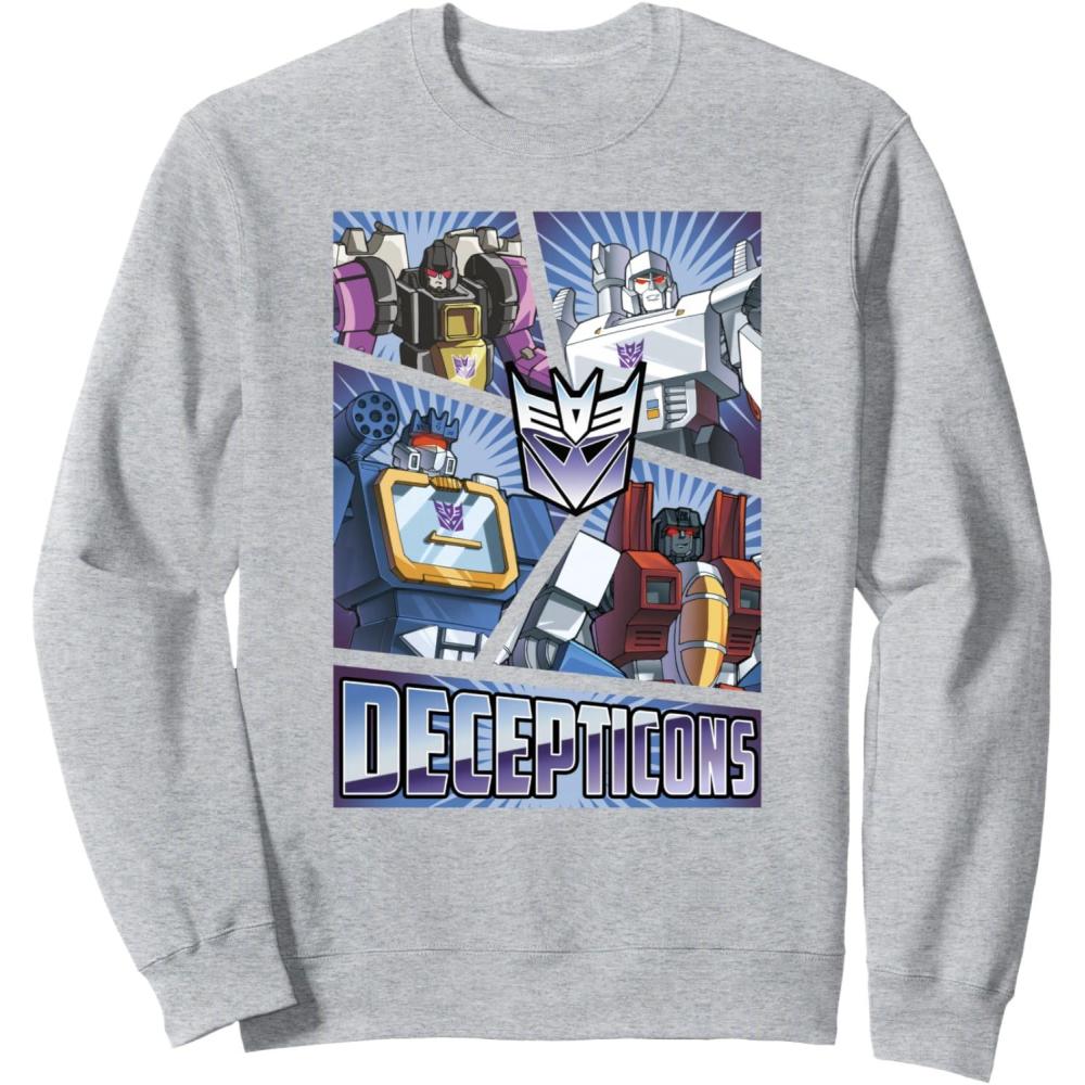 imageTransformers Decepticons Cut Up Panels SweatshirtHeather Grey
