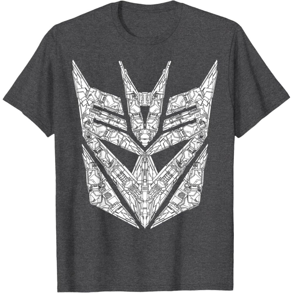 imageTransformers Decepticons Detailed Logo TShirt SmallDark Heather Grey