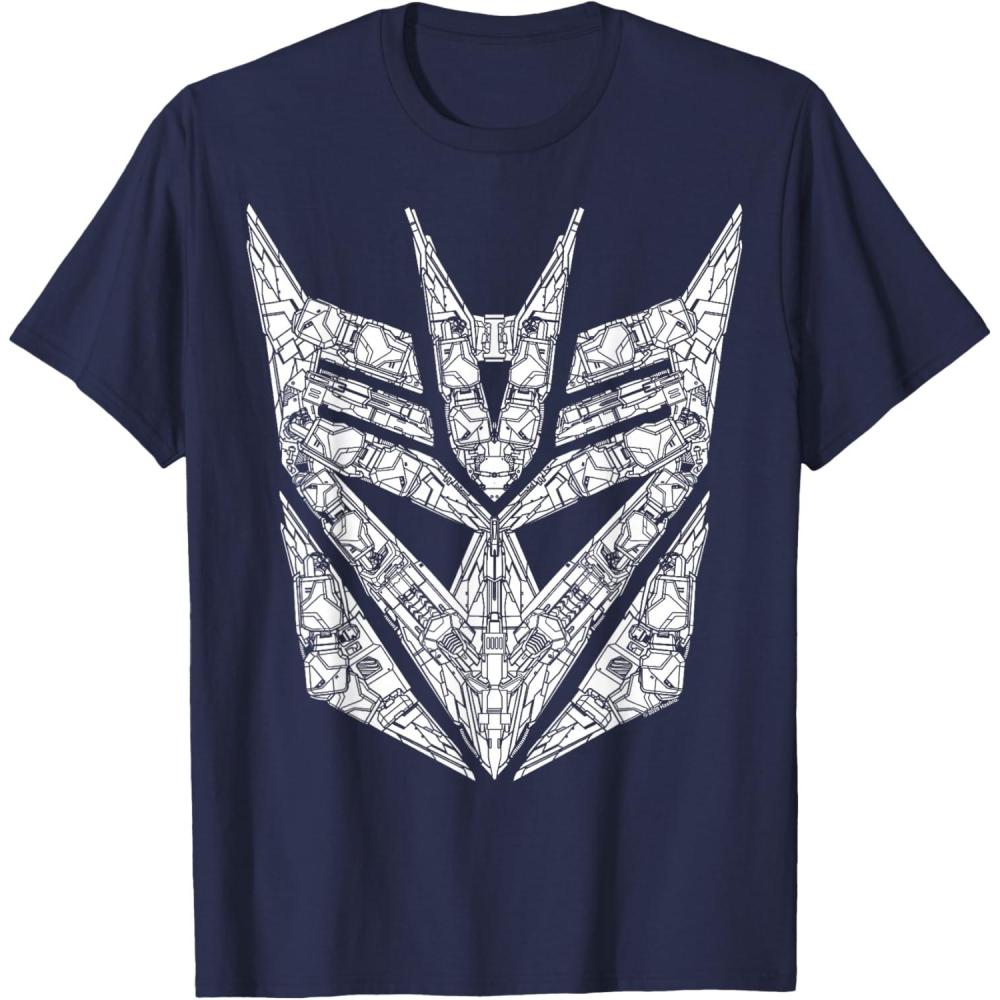 imageTransformers Decepticons Detailed Logo TShirt SmallNavy Blue