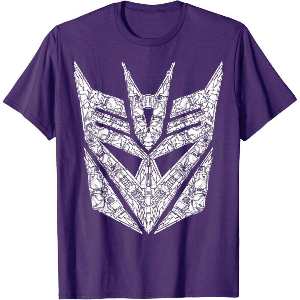 imageTransformers Decepticons Detailed Logo TShirt SmallPurple