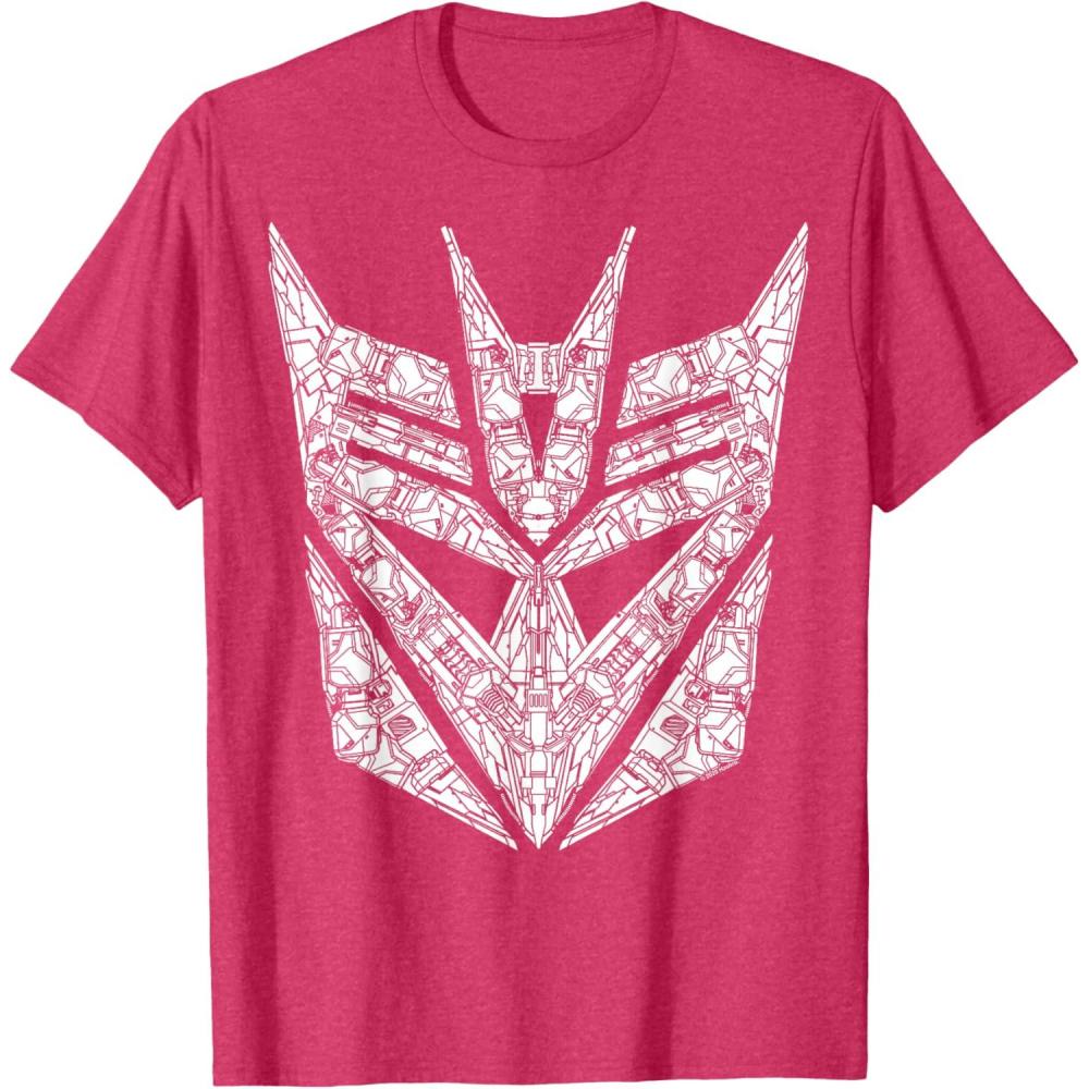 imageTransformers Decepticons Detailed Logo TShirt SmallRed Heather