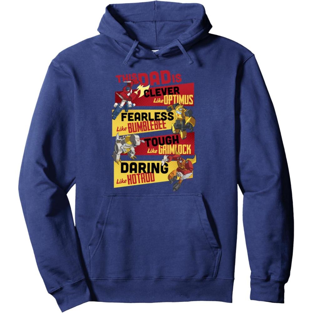 imageTransformers Fathers Day Vintage Autobots Line Up Dad Is Pullover HoodieNavy Blue