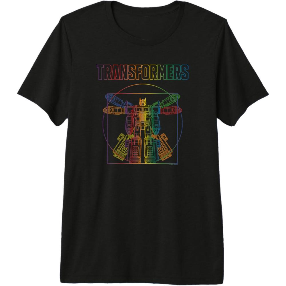 imageTransformers Pride Vitruvian Optimus Prime Logo Premium TShirtBlack