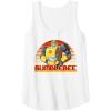Transformers Bumblebee Retro Stripes Vintage Portrait Tank Top(White)