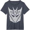 Transformers Decepticons Detailed Logo T-Shirt Small(Heather Blue)
