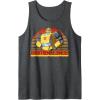 Transformers Bumblebee Retro Stripes Vintage Portrait Tank Top(Dark Heather Grey)
