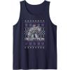 Transformers Christmas Megatron Ugly Sweater Tank Top(Navy Blue)