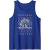 Transformers Christmas Megatron Ugly Sweater Tank Top(Royal Blue)