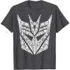 Transformers Decepticons Detailed Logo T-Shirt Small(Dark Heather Grey)
