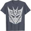 Transformers Decepticons Detailed Logo T-Shirt Small(Heather Blue)