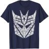 Transformers Decepticons Detailed Logo T-Shirt Small(Navy Blue)