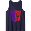 Transformers: War For Cybertron Spray Paint Split Logo Tank Top(Navy Blue)