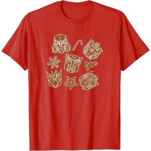Transformers Christmas Gingerbread Cookies T-Shirt(Red)