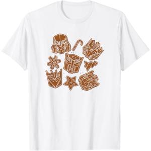 Transformers Christmas Gingerbread Cookies T-Shirt(White)