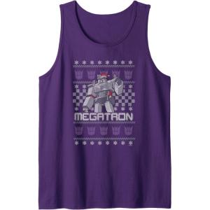 Transformers Christmas Megatron Ugly Sweater Tank Top(Purple)