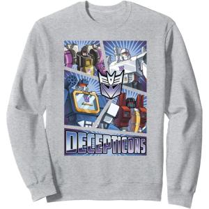 Transformers Decepticons Cut Up Panels Sweatshirt(Heather Grey)