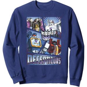 Transformers Decepticons Cut Up Panels Sweatshirt(Navy Blue)