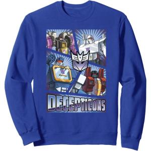 Transformers Decepticons Cut Up Panels Sweatshirt(Royal Blue)