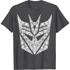Transformers Decepticons Detailed Logo T-Shirt Small(Dark Heather Grey)