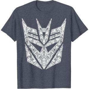 Transformers Decepticons Detailed Logo T-Shirt Small(Heather Blue)