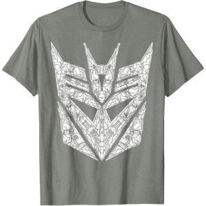 Transformers Decepticons Detailed Logo T-Shirt Small(Olive Heather)