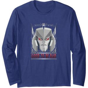 Transformers Megatron Good To Be Bad Long Sleeve T-Shirt(Navy Blue)