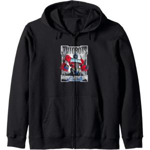 Transformers Optimus Prime Autobots Never Give Up Zip Hoodie(Black)