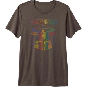 Transformers Pride Vitruvian Optimus Prime Logo Premium T-Shirt(Brown)