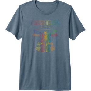 Transformers Pride Vitruvian Optimus Prime Logo Premium T-Shirt(Slate Grey)