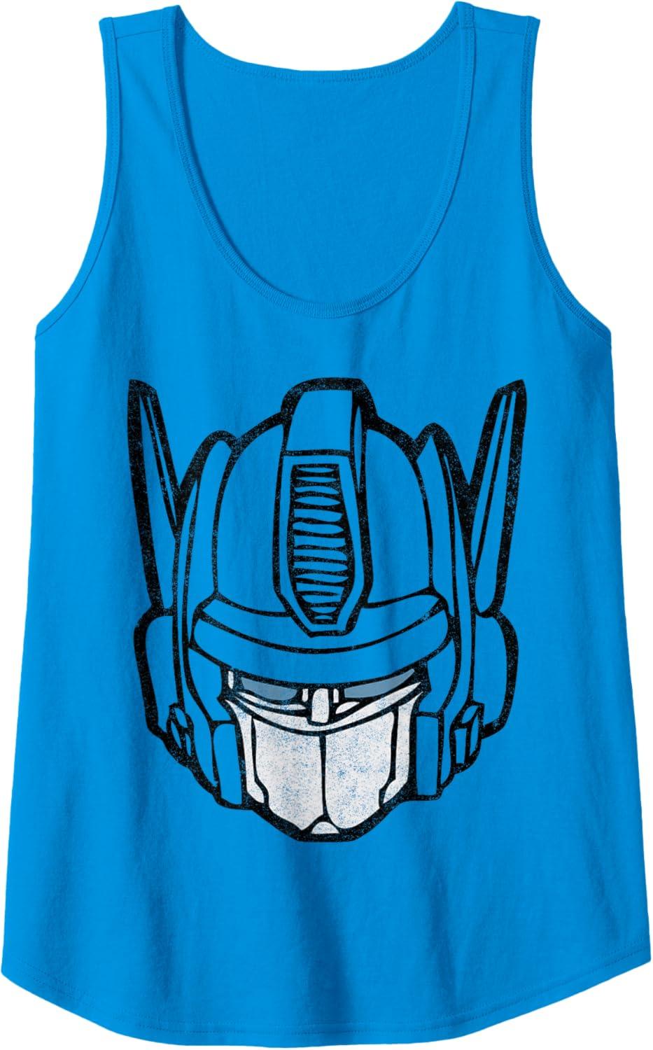 imageTransformers Optimus Prime Vintage Big Face Tank TopSapphire Blue