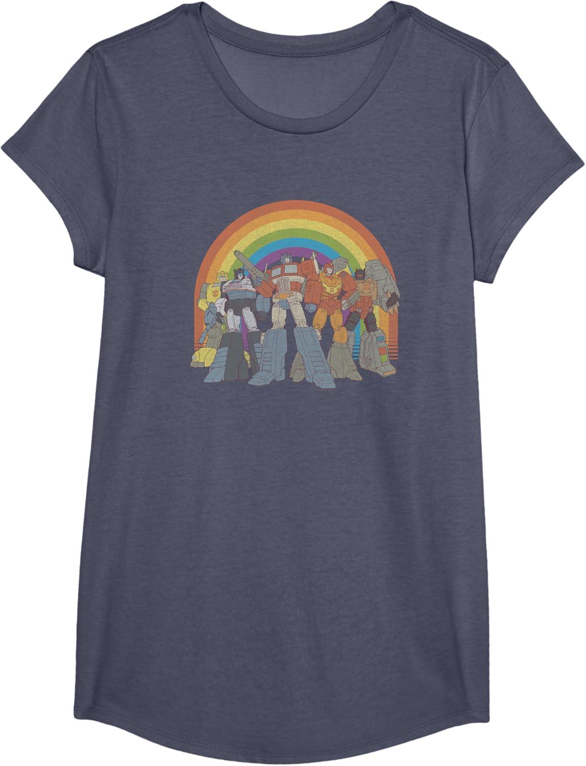 imageTransformers Pride Rainbow Heroes Unite TShirtHeather Blue
