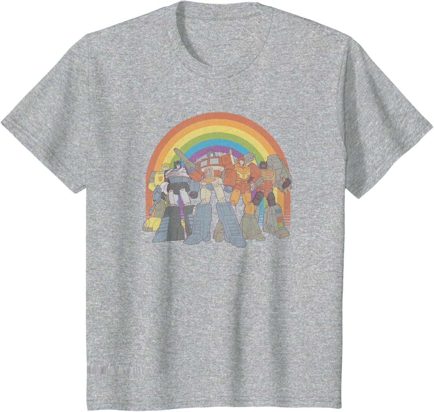 imageTransformers Pride Rainbow Heroes Unite TShirtHeather Grey