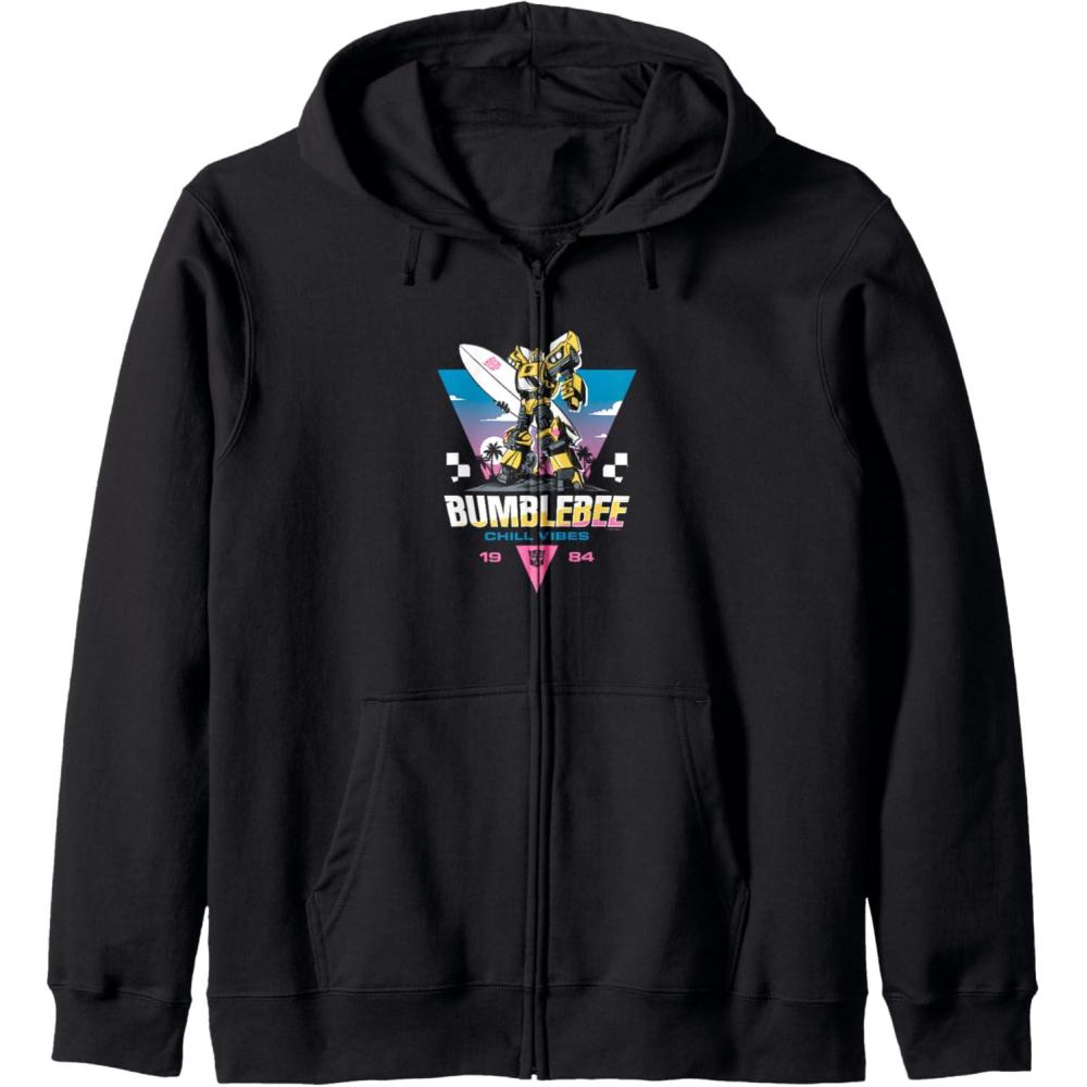 imageTransformers Bumblebee Chill Vibes Portrait Zip HoodieBlack