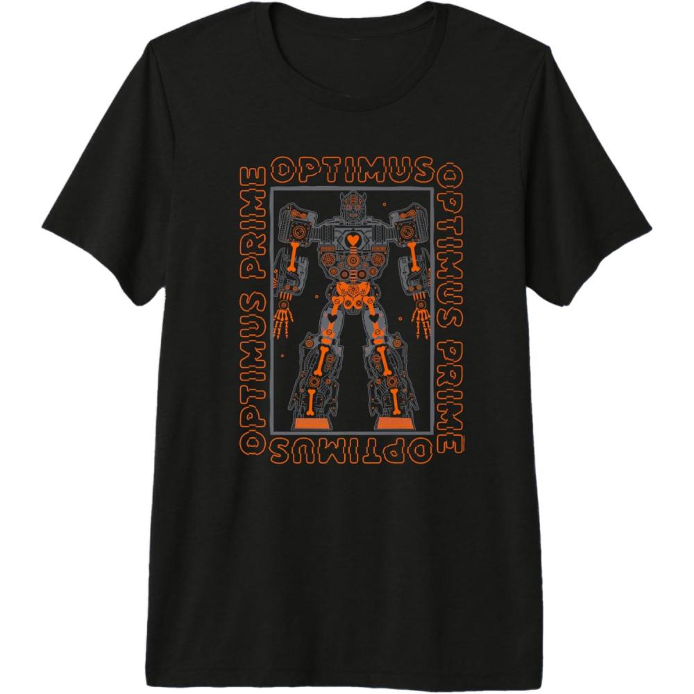 imageTransformers Halloween Optimus Prime Skeleton Box Premium TShirtBlack