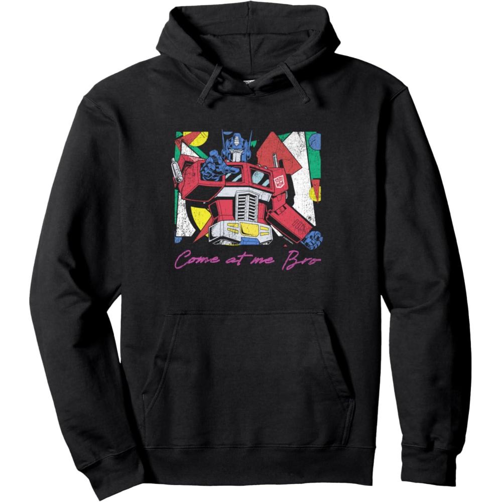 imageTransformers Optimus Prime Retro Fine Art Cubist Portrait Pullover HoodieBlack