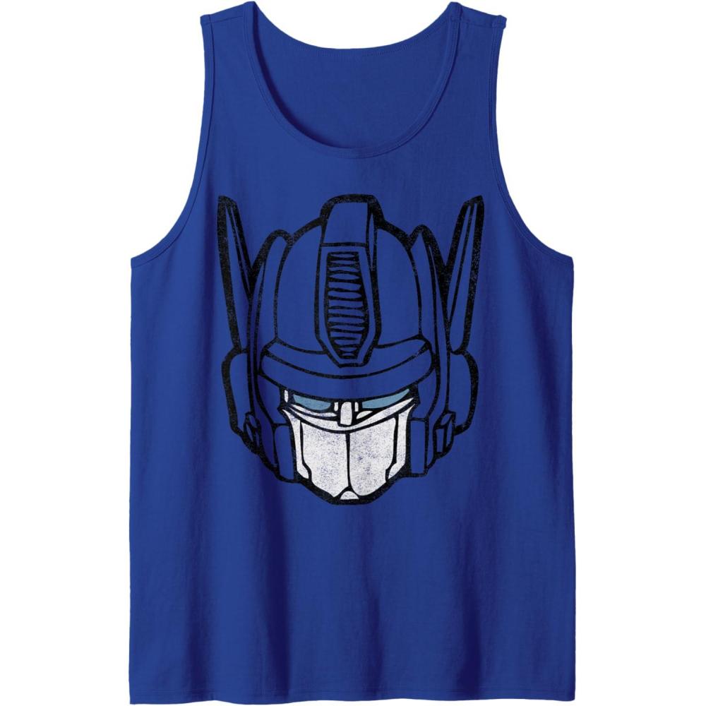 imageTransformers Optimus Prime Vintage Big Face Tank TopRoyal Blue