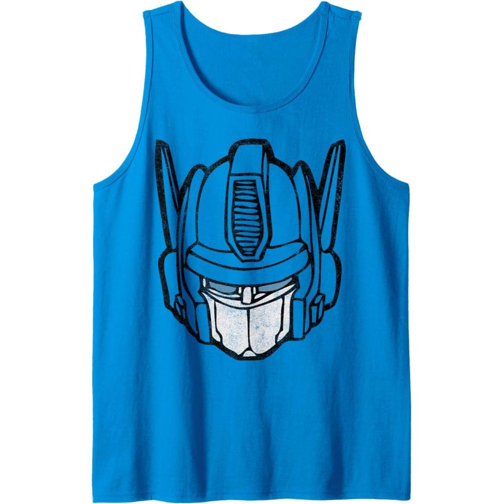 imageTransformers Optimus Prime Vintage Big Face Tank TopSapphire Blue