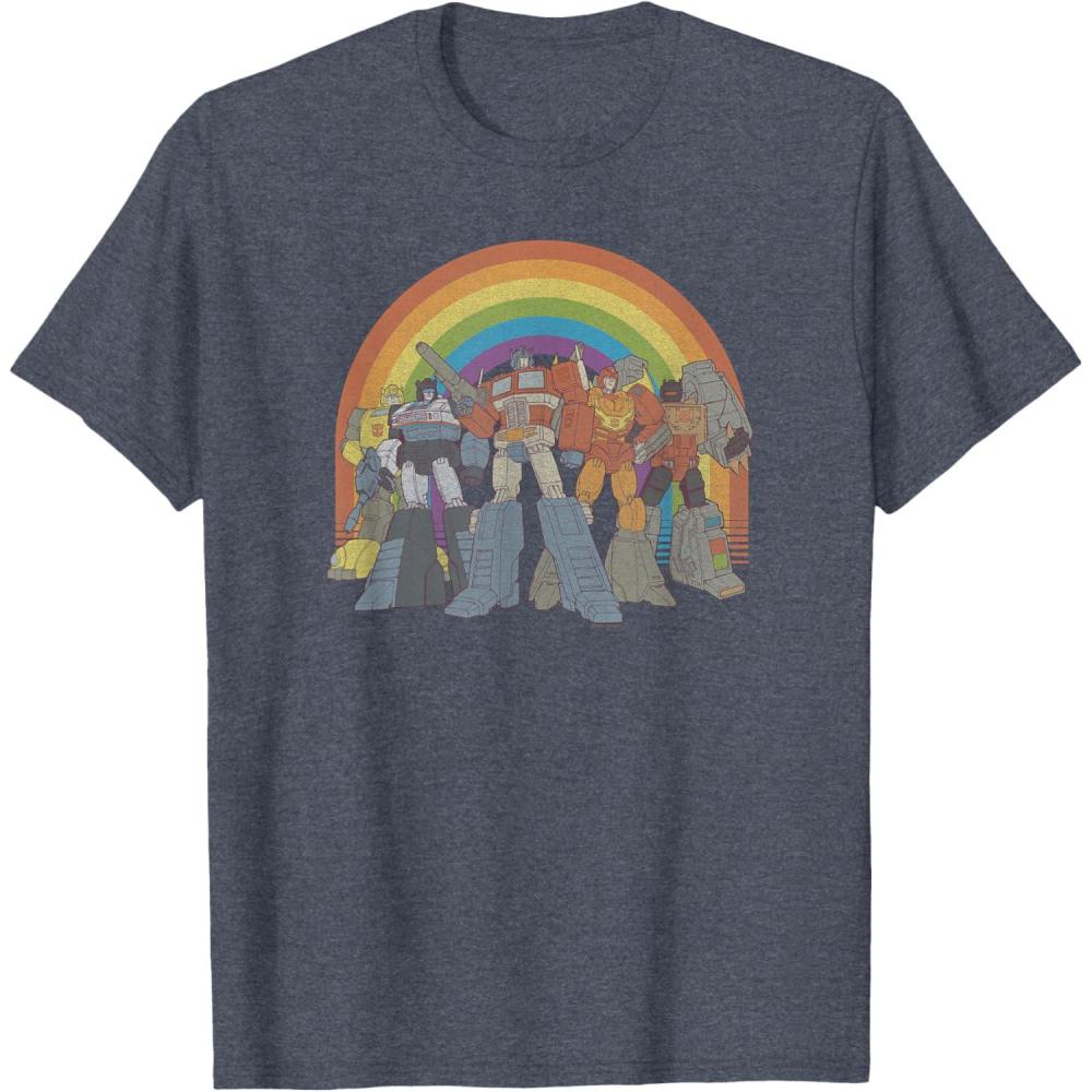 imageTransformers Pride Rainbow Heroes Unite TShirtHeather Blue