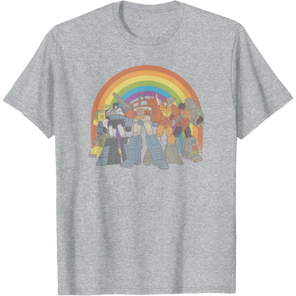 imageTransformers Pride Rainbow Heroes Unite TShirtHeather Grey