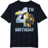 Transformers Bumblebee 4th Birthday T-Shirt Small(Black)