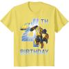 Transformers Bumblebee 4th Birthday T-Shirt Small(Lemon Yellow)