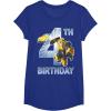 Transformers Bumblebee 4th Birthday T-Shirt Small(Royal Blue)