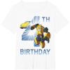 Transformers Bumblebee 4th Birthday T-Shirt Small(White)
