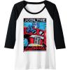 Transformers Optimus Prime Join The Autobots Retro Poster Raglan Baseball Tee(Black/White)