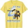Transformers Bumblebee 4th Birthday T-Shirt Small(Lemon Yellow)