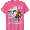 Transformers Bumblebee 4th Birthday T-Shirt Small(Pink Heather)