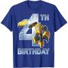 Transformers Bumblebee 4th Birthday T-Shirt Small(Royal Blue)