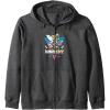 Transformers Bumblebee Chill Vibes Portrait Zip Hoodie(Dark Heather Grey)